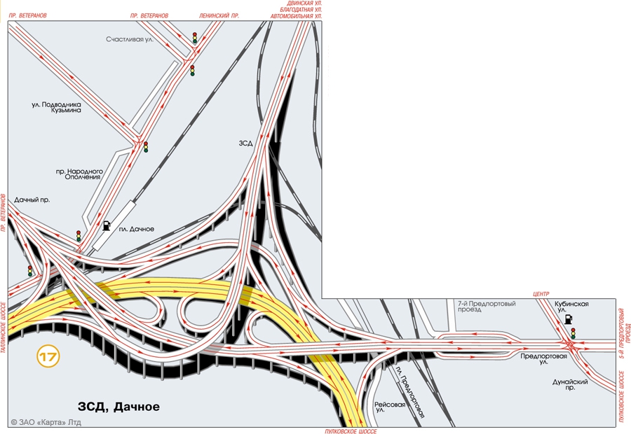 Карта кад санкт петербурга с развязками