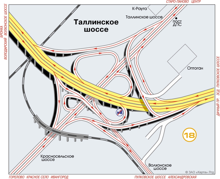 Карта шоссе спб. Схемы развязок КАД СПБ. КАД Таллинское развязка. Развязка КАД Волхонское шоссе. Развязка КАД Таллинское шоссе Волхонское шоссе.