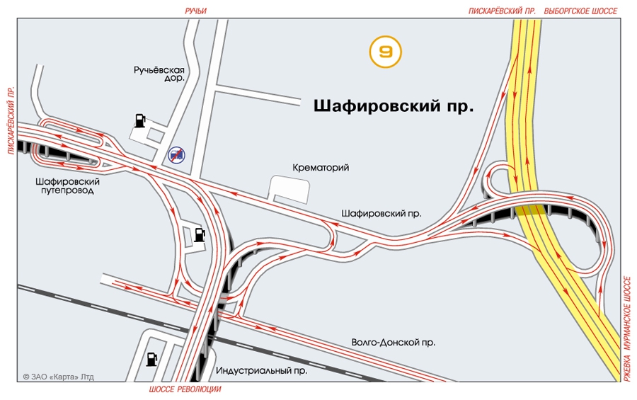 Карта крематория на шафировском